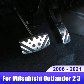 Для Mitsubishi Outlander 2 3 II III 2006 - 2013 2014 2015 2016 2017 2018 2019 2020 2021 Аксессуары для крышки педали топливного тормоза автомобиля