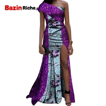 Женская вечерняя одежда в африканском стиле с принтом, Элегантное женское длинное вечернее платье, Сексуальная африканская одежда для женщин, вечернее платье WY8446