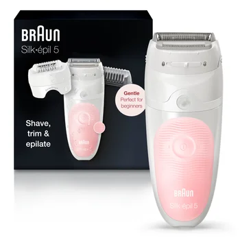 Женский эпилятор Braun Silk-pil 5 5-620 для бережного удаления волос, Белый/Розовый Бытовая Техника для удаления волос на теле