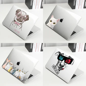 Жесткий Чехол с изображением Мультяшных животных и Кристаллов для Macbook Pro 13 15 Air 11 12 Дюймов 2020 A2338 A2251 A1932 A1466 A2179