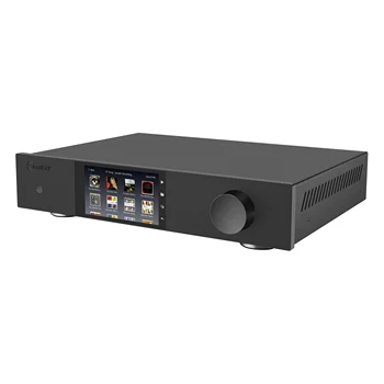 Заводской аудиоплеер черного цвета с высоким разрешением и встроенный ЦАП с сенсорным экраном, сетевой музыкальный стример для домашнего кинотеатра