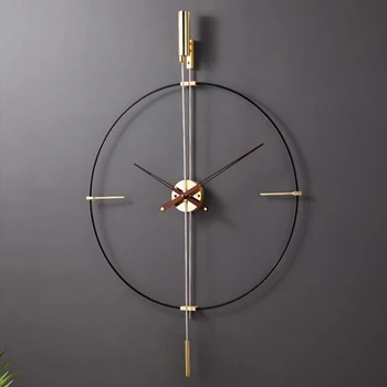 Испанские Роскошные Настенные часы Минималистичный Креативный Большой Уличный Будильник Офисная Тихая Спальня Reloj Украшение гостиной ZLXP