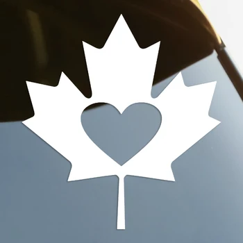 Канада Сердце Кленовый Лист Штампованная Виниловая Наклейка Автомобильная Наклейка Водонепроницаемый Автодекор на Кузов Автомобиля Бампер Заднее стекло Ноутбук #S60131
