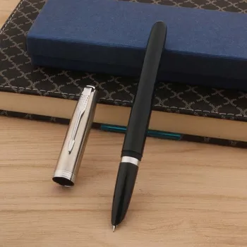 Классическая Авторучка JinHao 86 Пластиковая, темно-синяя, из нержавеющей Стали, Офисные школьные принадлежности, Чернильные ручки