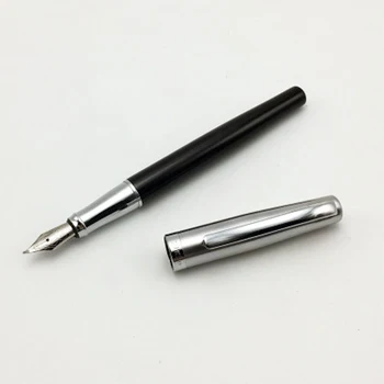 Классическая Каллиграфическая Ручка с Изогнутым Пером Duke 209, черная и Серебристая Металлическая Авторучка, Чернильная ручка для Письма, оптовая цена