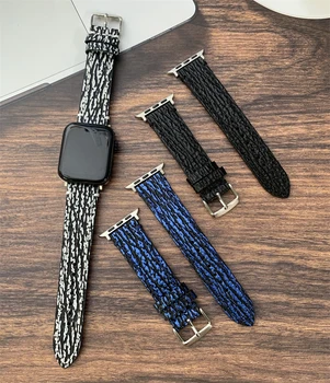 Кожаный ремешок для Apple Watch 44 мм 40 мм 45 мм/41 мм 38 мм 42 мм 49 мм Винтажный ремешок iWatch Series 3 se 6 7 8 5 Ultra accessories band