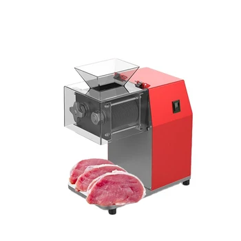 Коммерческая Полностью автоматическая Электрическая Машина для Измельчения куриного филе, Машина для нарезки свежей свинины и говядины