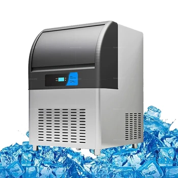 Коммерческий Льдогенератор Автоматическая машина для производства кубиков льда Холодильное оборудование Квадратная машина для производства льда 220 В