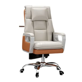 Компьютерное кресло для домашнего Офиса Подъемное Вращающееся кресло Из искусственной кожи Для снятия усталости Большой угол Ворса Может лежать Губкой, заполняющей Подлокотник