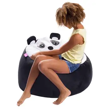 Кресло-мешок Posh Creations, шезлонг из пены с эффектом памяти с мягким покрытием, детский, 2,5 фута, панда