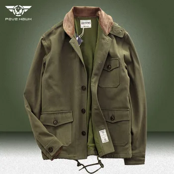 Куртки-карго в стиле милитари, мужские осенне-зимние армейские зеленые толстые ветровки с несколькими карманами, мужская повседневная куртка в стиле ретро, износостойкая