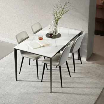 Кухонные столы в итальянском стиле, Роскошные минималистичные каменные современные столы, Водонепроницаемая креативная многофункциональная мебель для дома