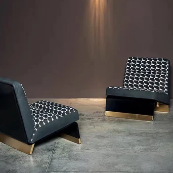 Легкий роскошный дизайнерский одноместный диван-кресло, Минималистичная гостиная и гостиничная модель, кресло с рисунком Зебры