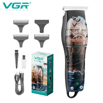 Машинка для стрижки волос VGR, профессиональный Триммер для волос, Электрическая машинка для стрижки волос, Беспроводной Парикмахерский Мини Портативный Триммер для мужчин V-953