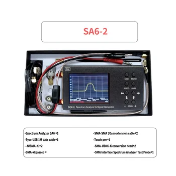 Модернизированный Анализатор спектра SA6 6 ГГц + Антенна HT6 SA6 Генератор сигнала 2G 3G 4G LTE CDMA DCS GSM GPRS ГЛОНАСС