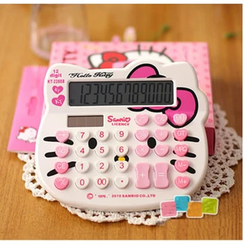 Мультяшный научный калькулятор Sanrio Kawaii Hello Kitty Voice Многофункциональный офисный электронный калькулятор для девочек и мальчиков