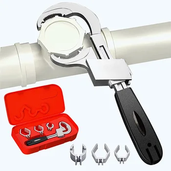 Набор гаечных ключей для ванной комнаты Универсальный Регулируемый Двусторонний ключ в форме полумесяца Ручной инструмент для ремонта трубных клапанов, смесителей, душевых головок