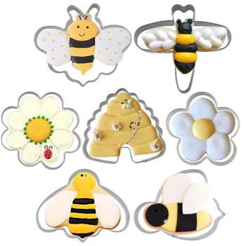 Набор формочек для печенья серии Honeybee из нержавеющей стали, формы для выпечки бисквита, помадки своими руками