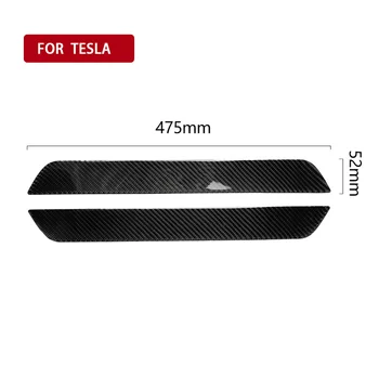 Наклейка на порог из углеродного волокна для Tesla Model Y 2020 + Model 3 2017-2022, Аксессуар для интерьера автомобиля