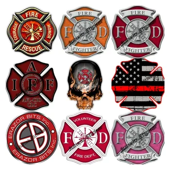 Наклейки для пожарной охраны Честь Пожарного, Мужество, Спасательная наклейка, Винилы Пожарного для автомобиля, Мультяшная клейкая наклейка