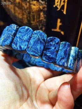 Натуральный синий Прямоугольный браслет из пиетерсита, Ювелирные изделия 16,4x9,3x5,8 мм, браслет из пиетерсита 