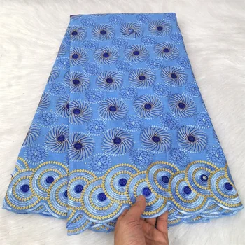 Новая Африканская Кружевная ткань 2023 Высокого Качества из швейцарской вуали с кружевной вышивкой Для женского платья 5 ярдов