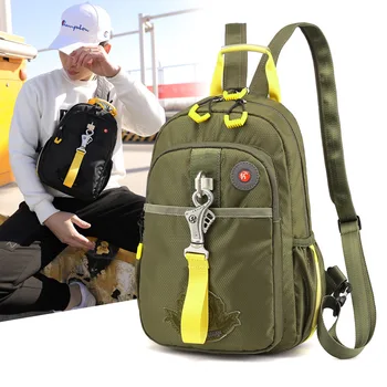 Новый мужской нагрудный пакет для отдыха, многофункциональный спортивный рюкзак, трендовая сумка на одно плечо, уличная сумка двойного назначения
