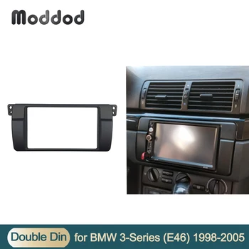 Одна или Двойная панель Радиоприемника Din для BMW 3 Серии E46 1998-2005 DVD Стерео Панель Крепление на Приборной панели Комплект Для Установки Отделки Рамка Рамка для компакт-дисков