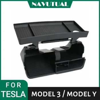 Органайзер на центральной консоли, коробка для хранения Tesla Model 3/Y, аксессуары Под экраном и за экраном, лоток, держатель для салфеток