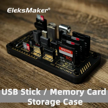 Органайзеры EleksMaker Карта памяти для настольного хранения SD TF USB-диск Пластиковый настольный кейс Коробка для офисных инструментов, Настольный декоративный