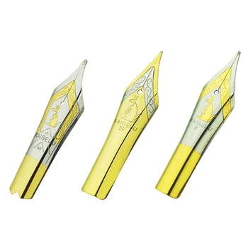 Оригинальные 3ШТ перьевые ручки Kaigelu № 6 с золотым запасным наконечником EF/F/M, совместимые с Jinhao 100, 450, Yongsheng 699, Majohn T1 C1