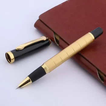 Перьевая ручка baoer 701 с тонким наконечником с золотой отделкой для школы и бизнеса Стационарная