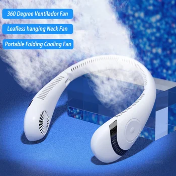 Портативный шейный вентилятор Yoodragons с 360-градусным охлаждением Nek Ventilator de cuello USB перезаряжаемый мини 넥밴드 선풍기 спортивный беспроводной вентилятор