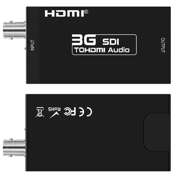 Розничная продажа Мини-конвертер HD 3G SDI в HDMI Адаптер Поддержка сигналов HD-SDI/3G-SDI, отображаемых на дисплее HDMI Бесплатная доставка