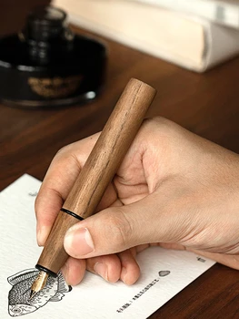 Ручка 0.7мм перьевой ручки 0.7мм людей абсорбции чернил Поршеня твердой древесины высокосортная магнитная деревянная