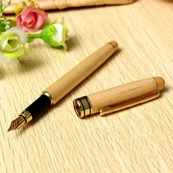 Ручка для студентов и преподавателей, деревянная авторучка для беглого письма, деловой подарок на день рождения
