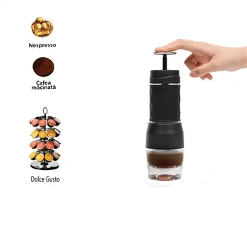 Ручная пресс-капсула для приготовления молотого кофе Портативная Кофеварка Эспрессо-машина для приготовления кофейного порошка и кофейных капсул