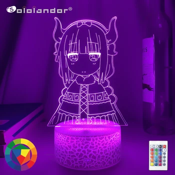 Светодиодный Ночник Miss Kobayashi's Dragon Maid 3d Лампа Аниме для Декора Комнаты Ночник Малыш Подарок Ребенку На День Рождения Kanna Kamui Light