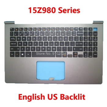 Серо-Белая Подставка для рук и американская клавиатура с подсветкой Для LG 15Z980 15ZD980 LG15Z98 MBN652233XX AEW74029812 Верхний Регистр БЕЗ тачпада Английский