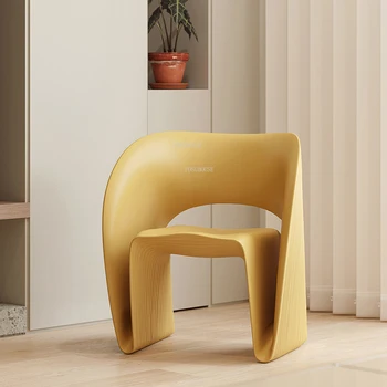 Скандинавские Дизайнерские стулья для гостиной Креативное пластиковое кресло для гостиной Современные минималистичные кресла для отдыха Мебель для дома