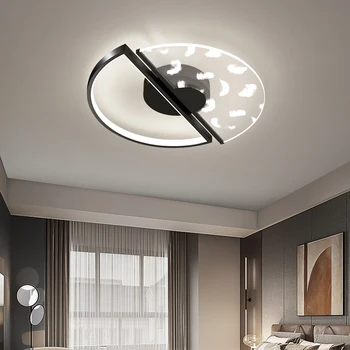 Современный роскошный светодиодный потолочный светильник для спальни, гостиной, внутреннего освещения с регулируемой Яркостью, Прямая Поставка, Акриловый светильник из перьев