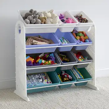 Стеллажи для хранения детских пластиковых и металлических игрушек с 12 ящиками для хранения домашней мебели