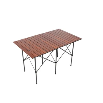Стол для кемпинга на тропе, Коричневая уличная мебель для патио mesa plegable