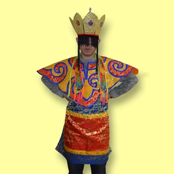 Тибетский буддизм Одежда Мага-Монаха С Пятью Коронами Будды, Обернутый Фартук, Пояс, Грандиозный Фестиваль, Оригинальный Тибетский Буддистский Костюм Тантры