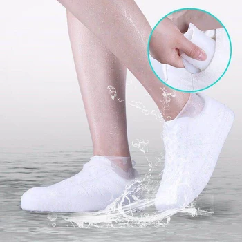 Утолщенный чехол для ботинок, многоразовый непромокаемый силиконовый протектор для непромокаемых ботинок, противоскользящие накладки для дождливых дней на улице