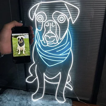 Фабрика Изготавливает На Заказ Неоновую Вывеску Для Собак Animal Pet Neon Light Happy Birthday Party Неоновый Свет 12V Led Home Room Shop Decor Подарок