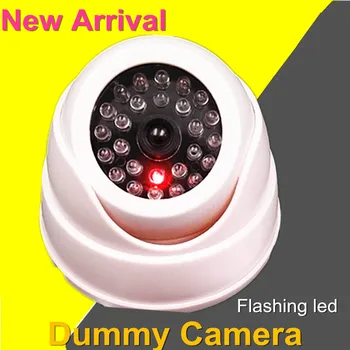 Фиктивная камера видеонаблюдения, поддельный купол безопасности, мигающий красный светодиодный светильник, уличная камера видеонаблюдения с имитацией купола wifi