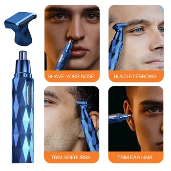 Электрическая машинка для стрижки волос в носу Для мужчин, средство для удаления волос для женщин, Триммер для стрижки ушей, Машинная стирка, Инструменты для бритья