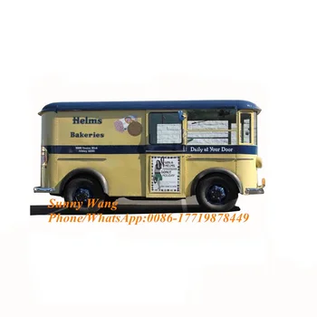 Электрический Парковый Фургон для еды Ретро Тележка Тележка для продажи Мобильных Закусок Электрическая Тележка для еды