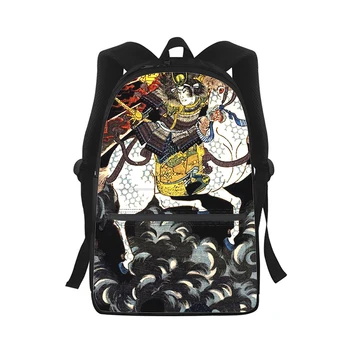 Японские художественные картины Ukiyoe, Мужской Женский рюкзак с 3D принтом, Модная студенческая школьная сумка, рюкзак для ноутбука, Детская дорожная сумка на плечо